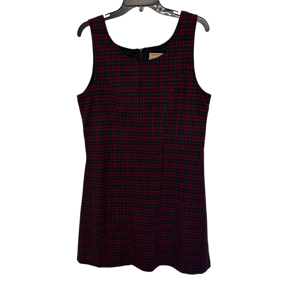 Woolrich Black and Red Sleeveless‎ Plaid Sheath Dress